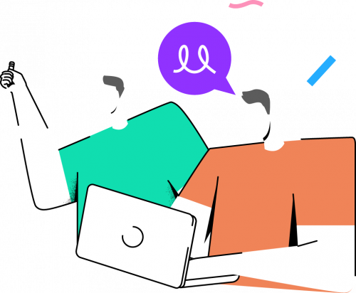 people working with laptop transparent png